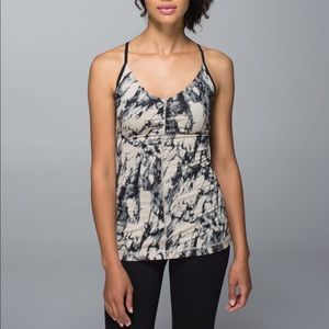 Lululemon Open Your Heart Tank-Granite/Tan Size 4